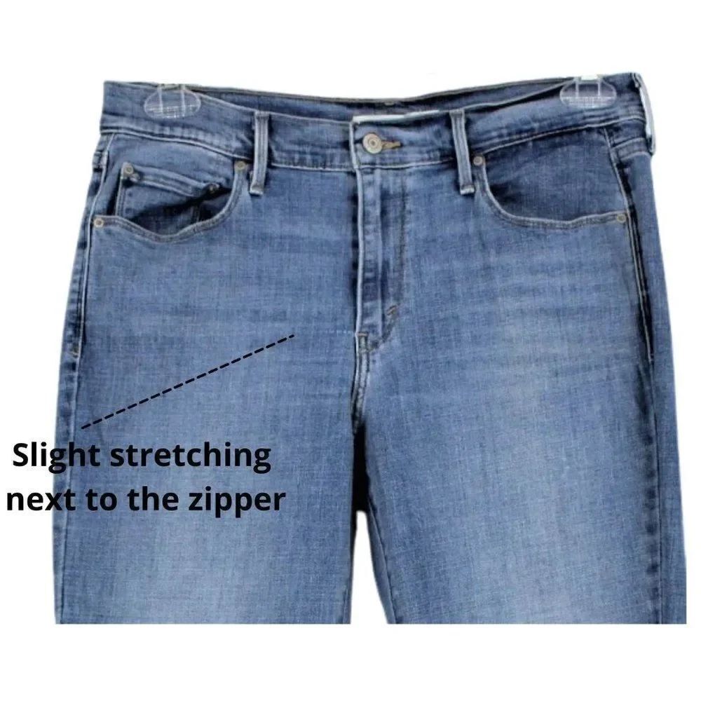Levi’s 505 Jeans Straight Leg Mid-Rise Blue Medium Wash Women’s 31 X 30 Size 12 - Picture 3 of 8